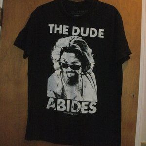 The Big Lebowski ~ The Dude Abides ~ Retro Tee T Shirt Top Short Sleeve size M